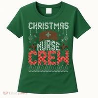 Christmas Nurse Crew Ugly Christmas Sweater RN Women's T-Shirt thumb 0