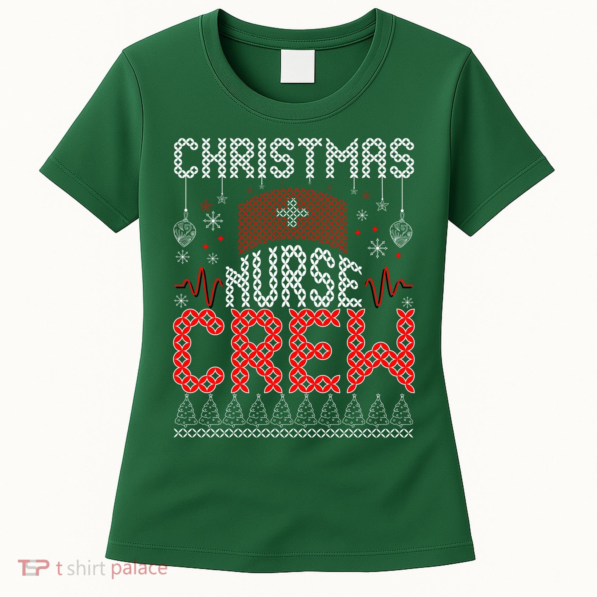 Christmas Nurse Crew Ugly Christmas Sweater RN Women's T-Shirt