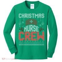 Christmas Nurse Crew Ugly Christmas Sweater RN Kids Long Sleeve Shirt thumb 0