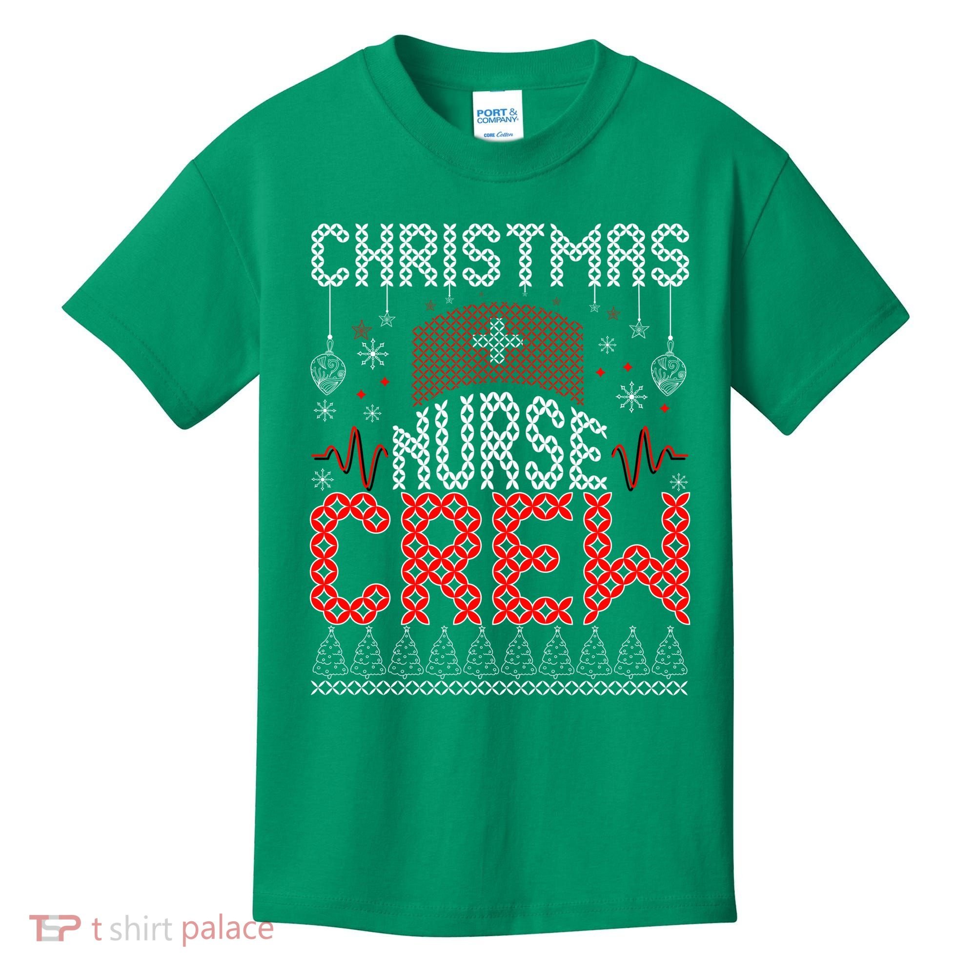 Christmas Nurse Crew Ugly Christmas Sweater RN Kids T-Shirt