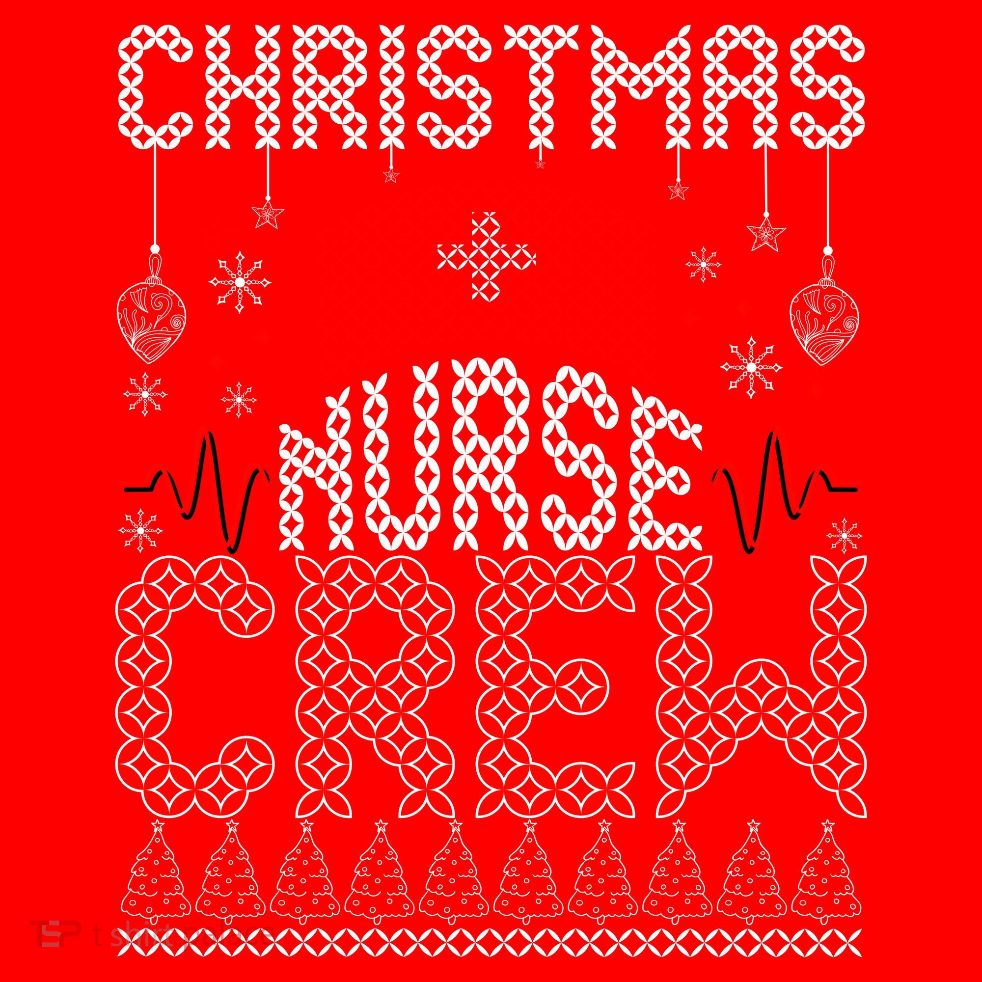 Christmas Nurse Crew Ugly Christmas Sweater RN Santa Hat