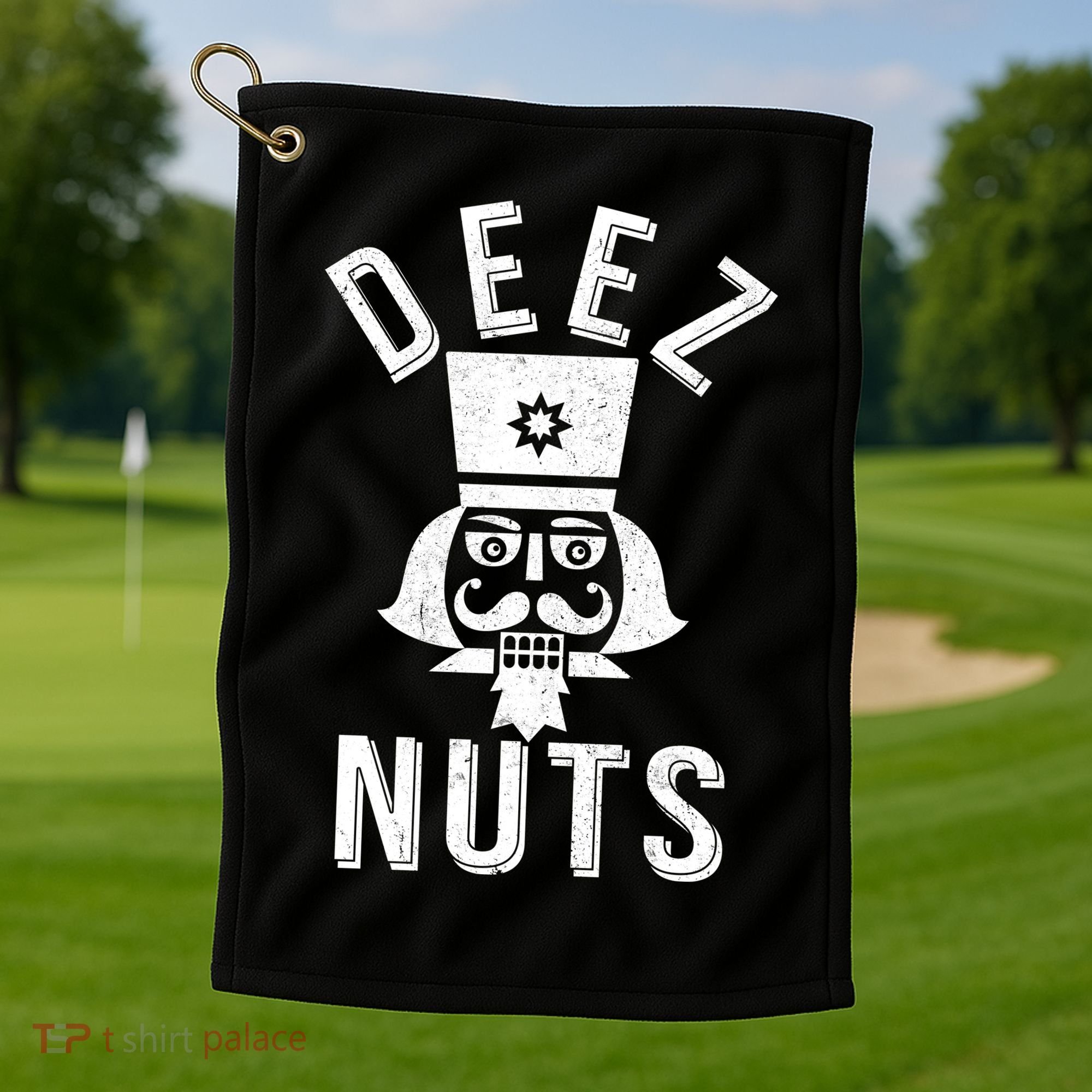 Christmas Nutcracker Deez Nuts Golf Towel