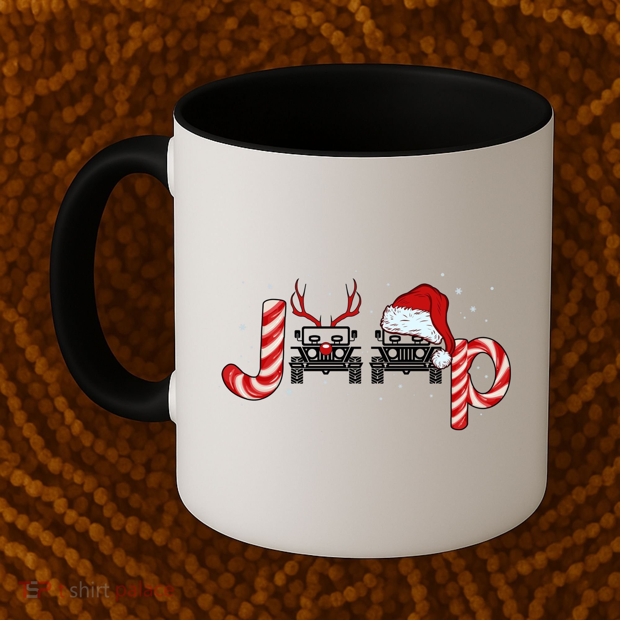 Christmas off Road Car Reindeer Coffee Mug