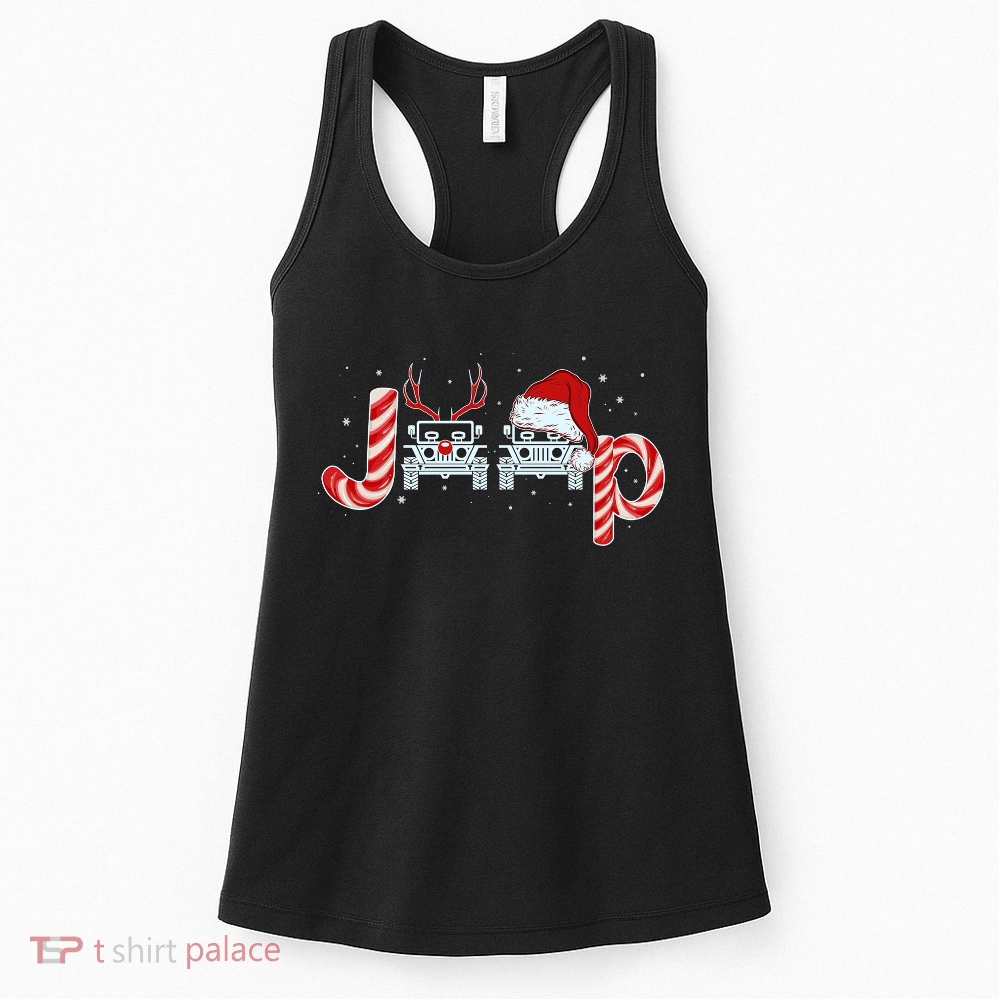 Christmas off Road Car Reindeer Women's Tank Top
