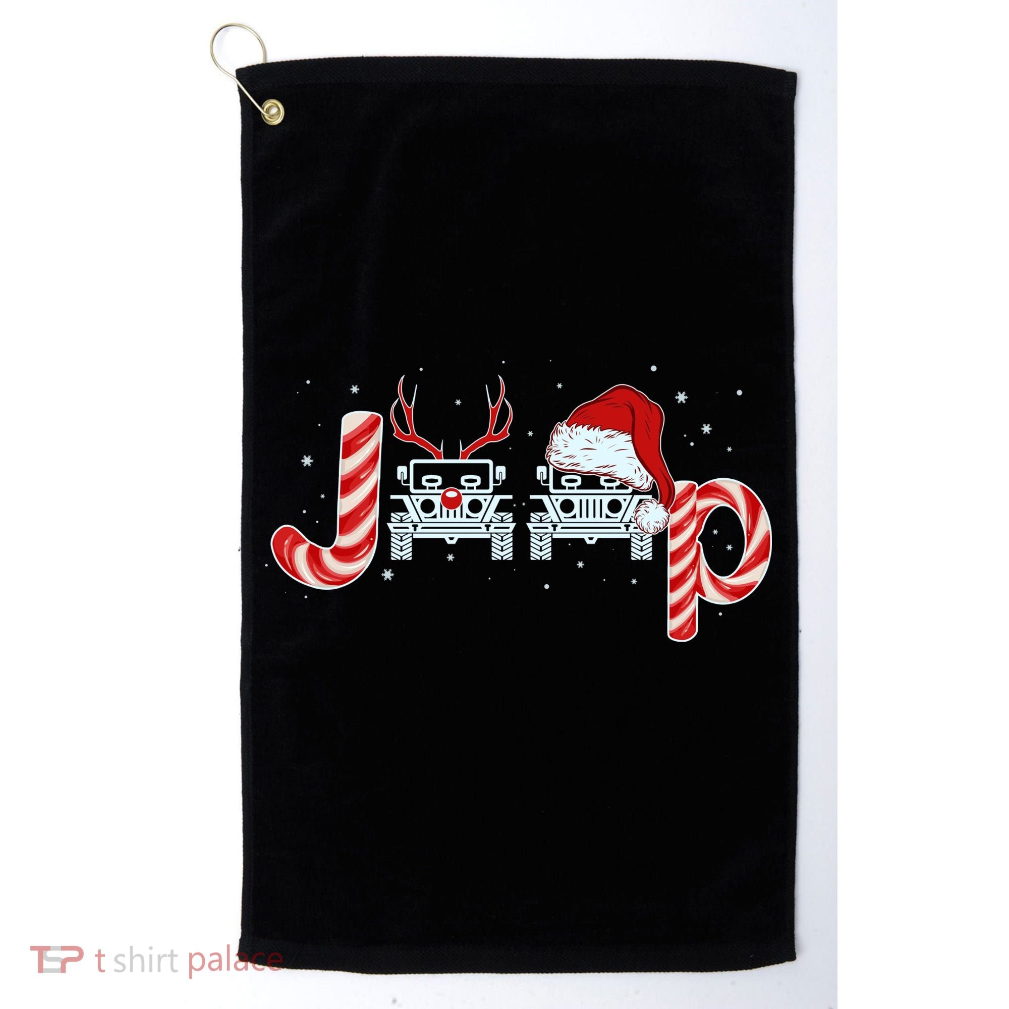 Christmas off Road Car Reindeer Golf Towel