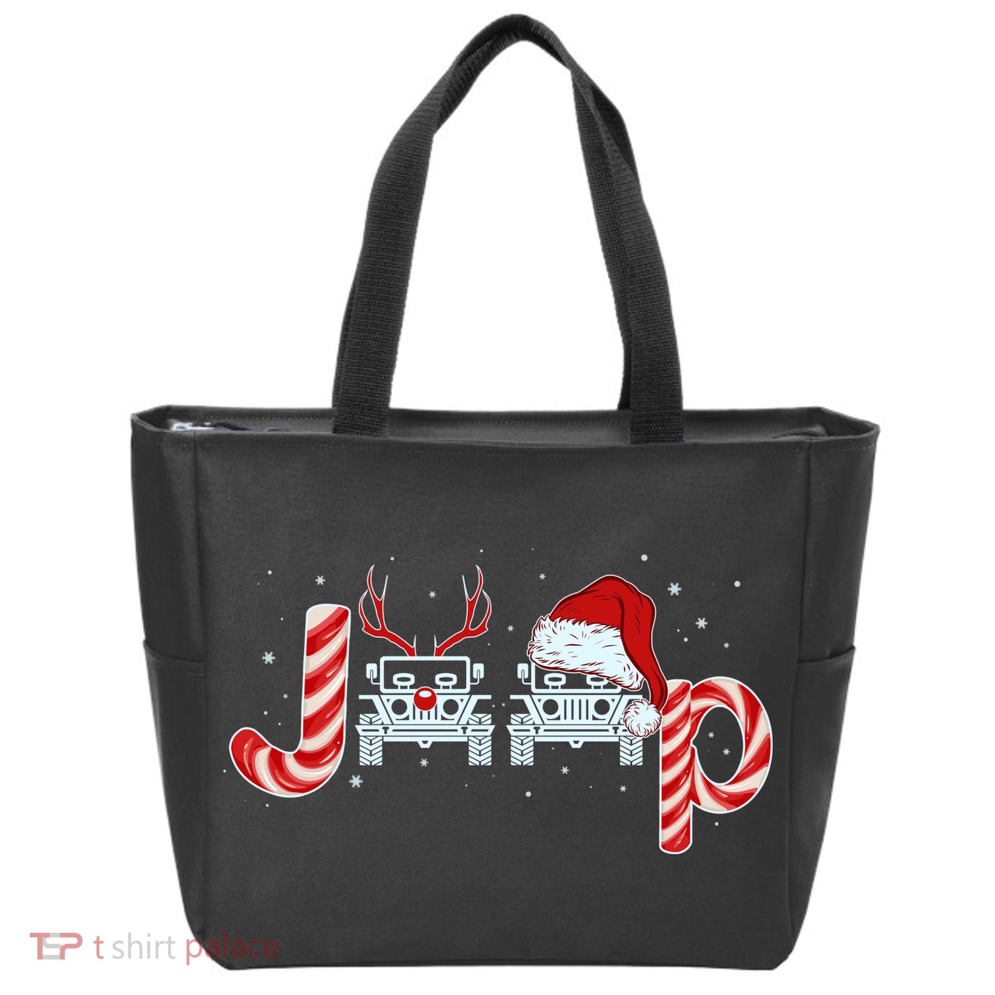 Christmas off Road Car Reindeer Tote Bag