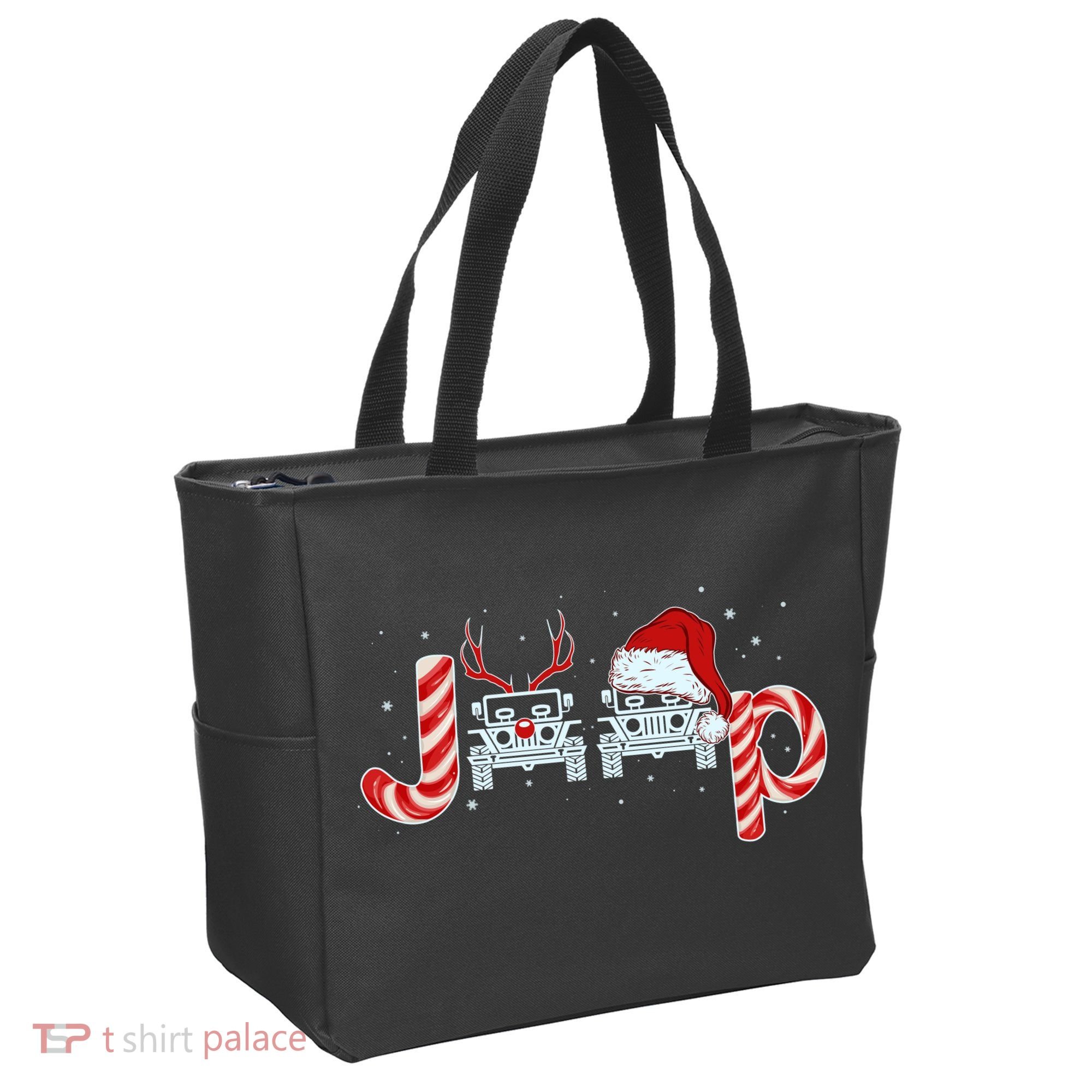 Christmas off Road Car Reindeer Tote Bag