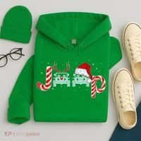 Christmas off Road Car Reindeer Hoodie thumb 4