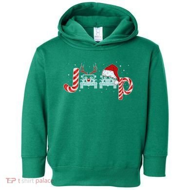 Christmas off Road Car Reindeer Toddler Hoodie