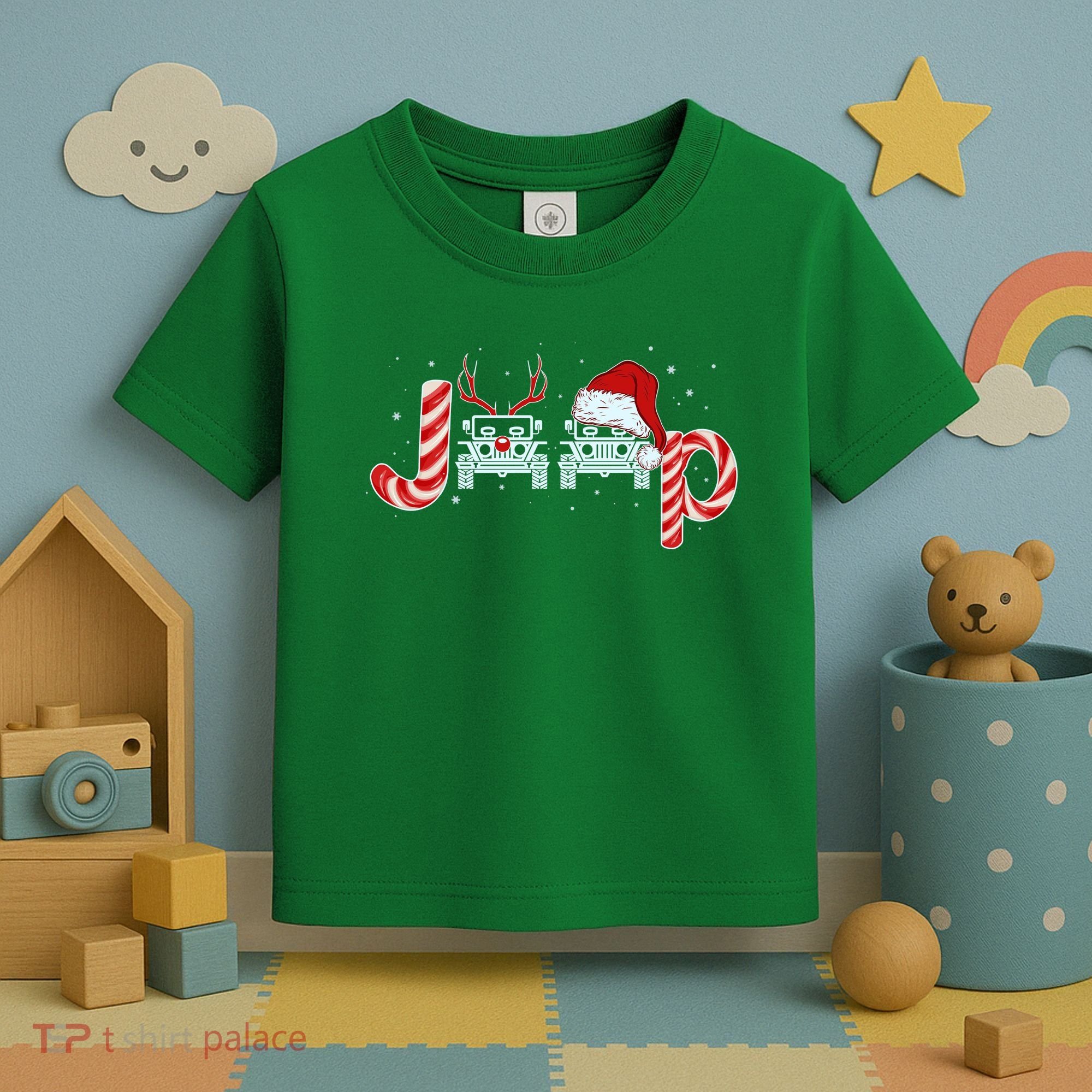 Christmas off Road Car Reindeer Toddler T-Shirt