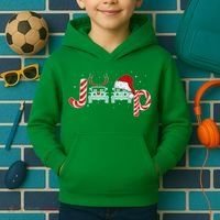 Christmas off Road Car Reindeer Kids Hoodie thumb 2