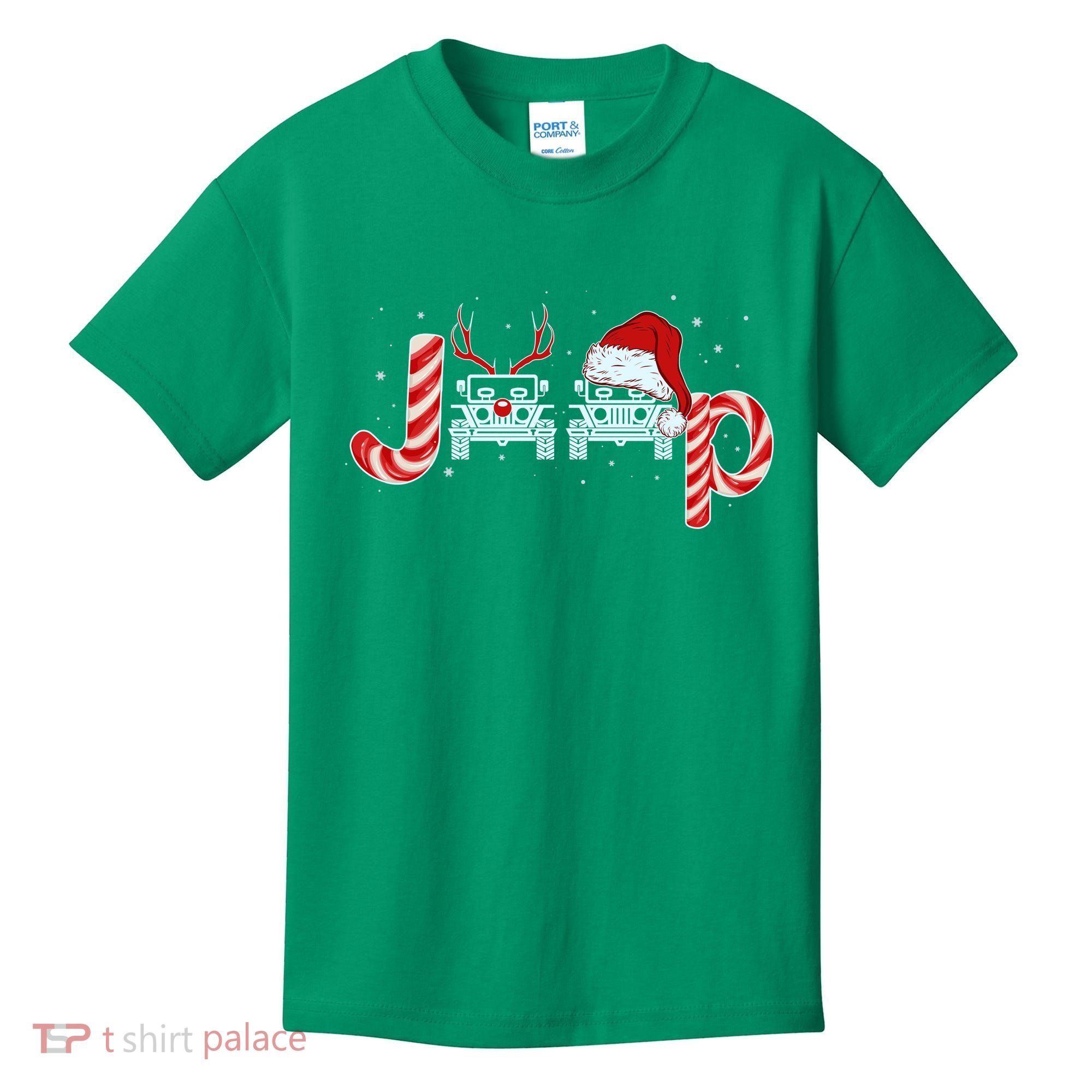 Christmas off Road Car Reindeer Kids T-Shirt