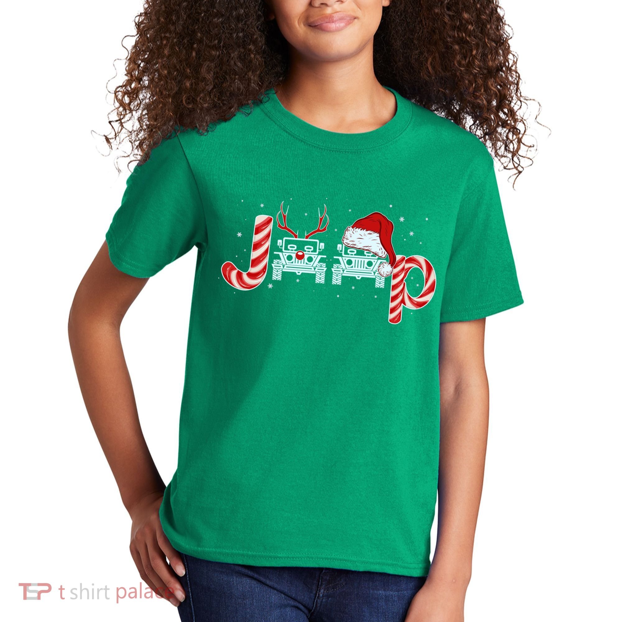 Christmas off Road Car Reindeer Kids T-Shirt