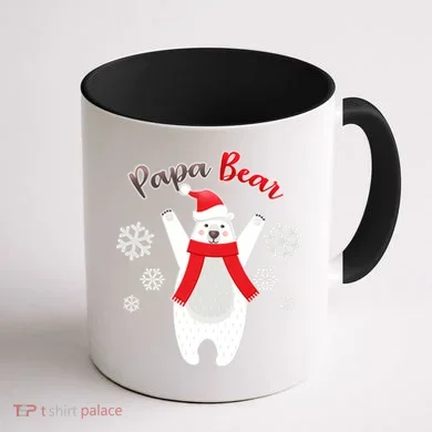 Christmas Papa Bear Coffee Mug back
