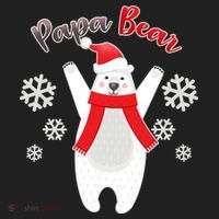 Christmas Papa Bear Golf Towel thumb 3