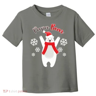 Christmas Papa Bear Toddler T-Shirt