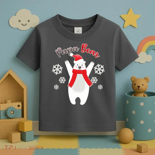 Christmas Papa Bear Toddler T-Shirt