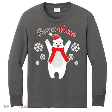 Christmas Papa Bear Kids Long Sleeve Shirt