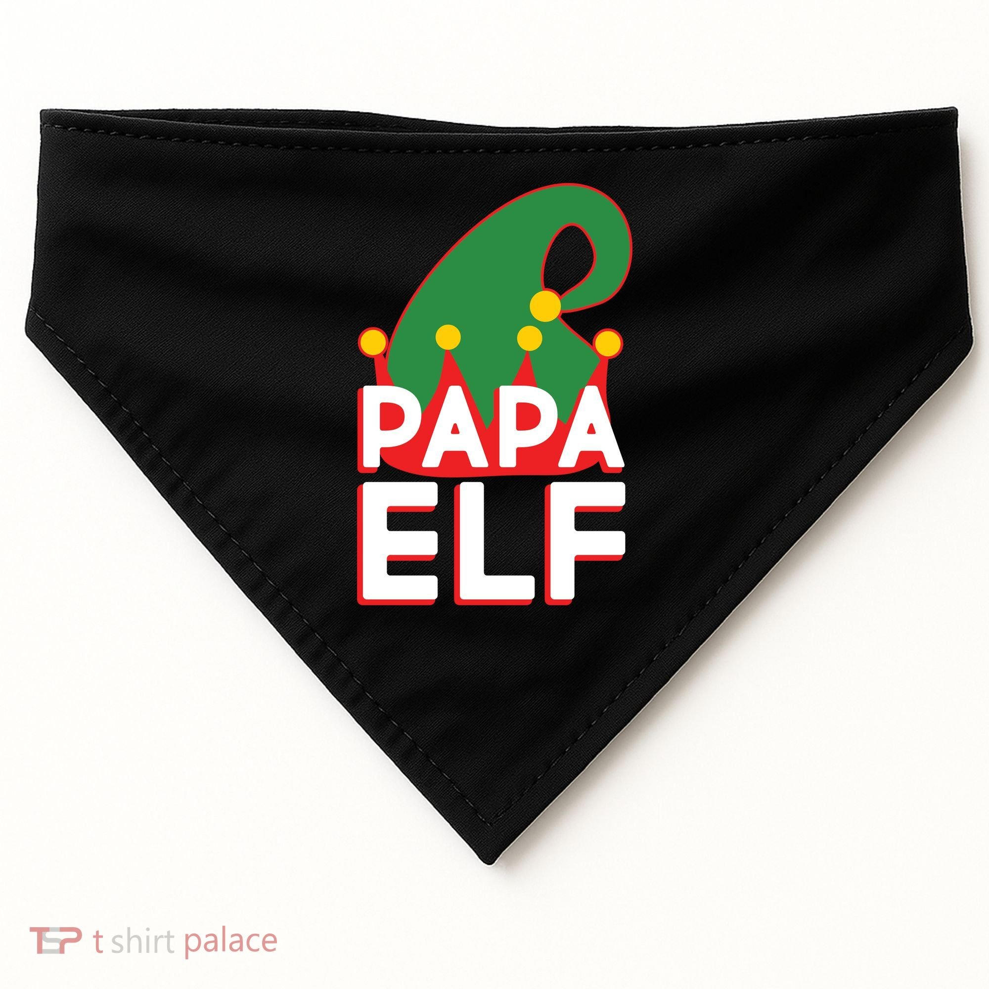 Christmas: Papa Elf USA-Made Doggie Bandana