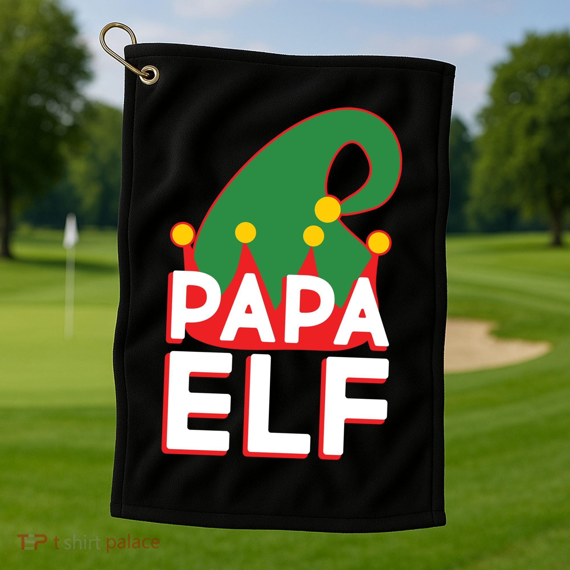 Christmas: Papa Elf Golf Towel