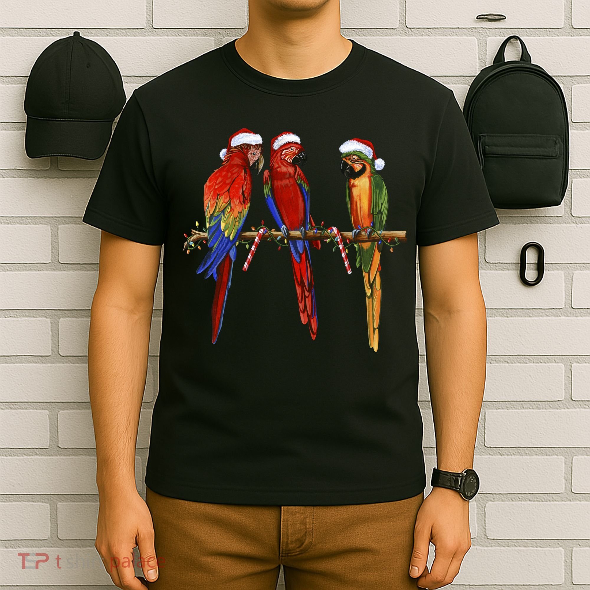 Christmas Parrots T-Shirt