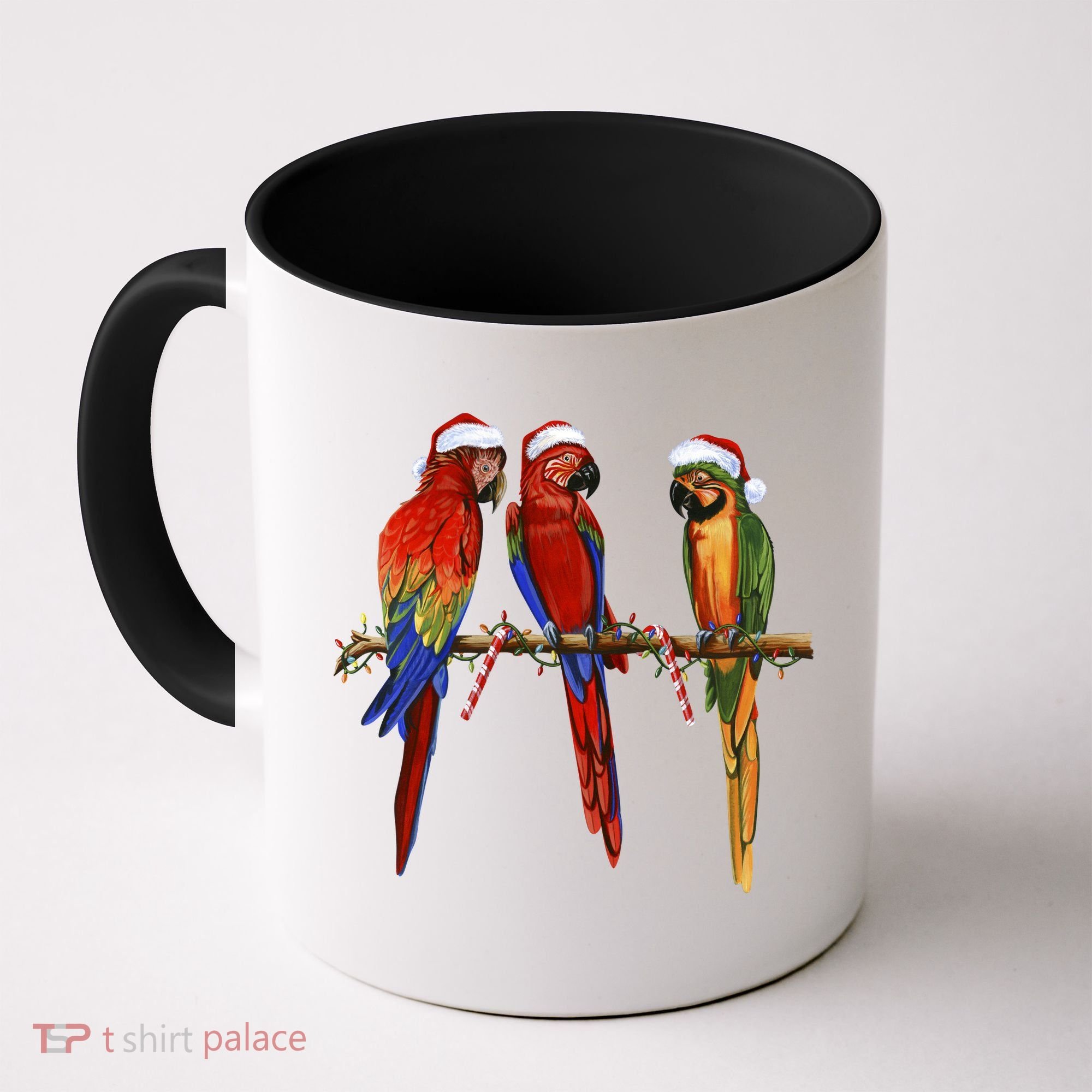 Christmas Parrots Coffee Mug