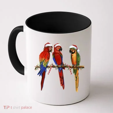 Christmas Parrots Coffee Mug