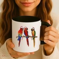 Christmas Parrots Coffee Mug thumb 3