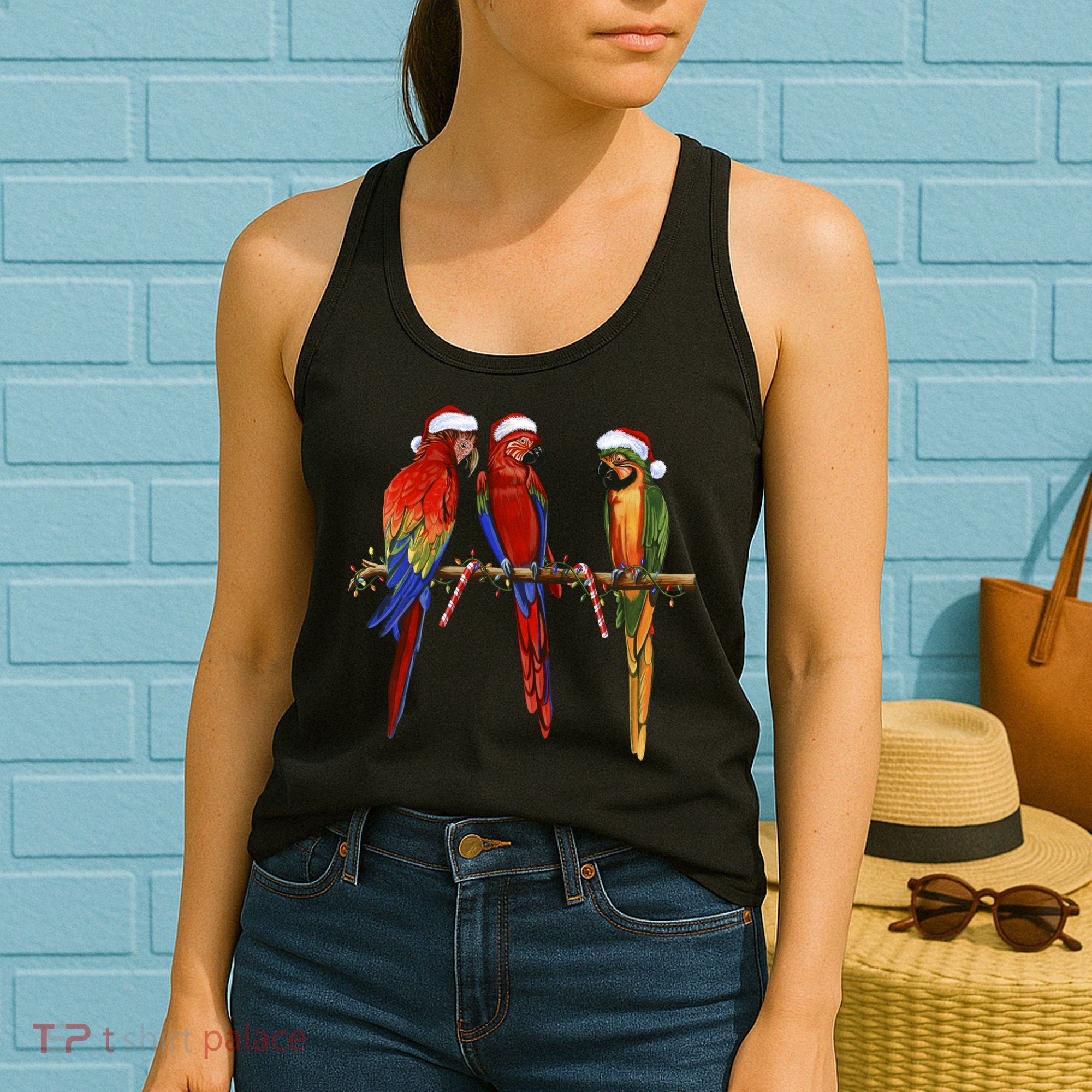 Christmas Parrots Women's Tank Top
