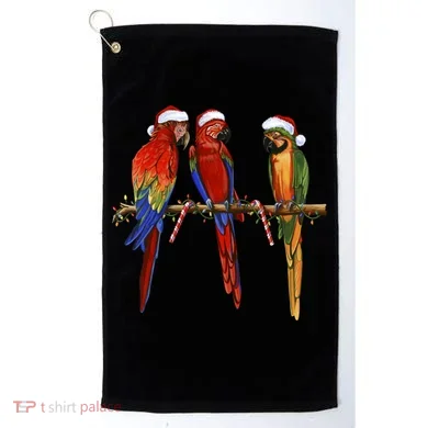Christmas Parrots Golf Towel
