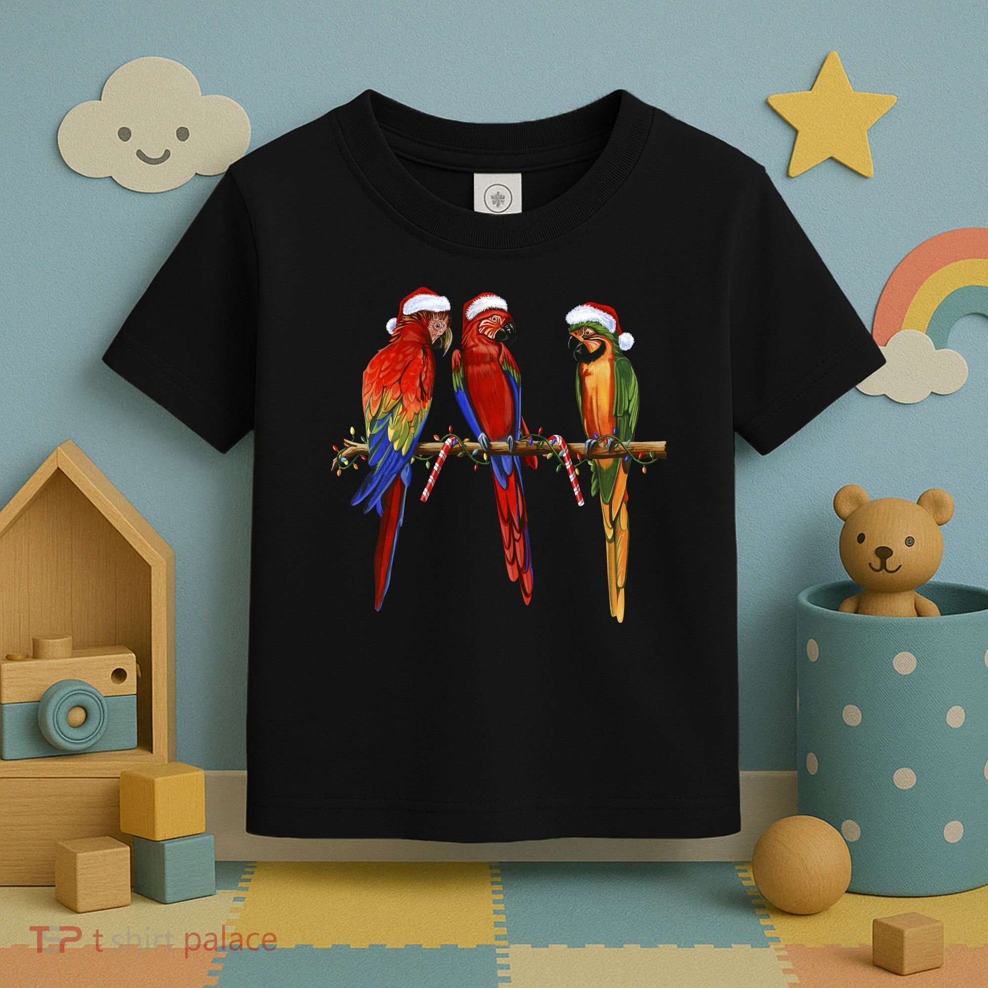 Christmas Parrots Toddler T-Shirt