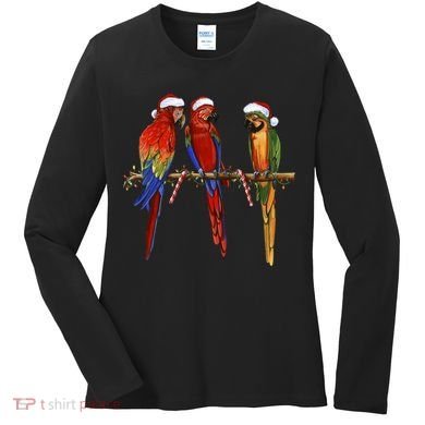 Christmas Parrots Women's Long Sleeve Shirt
