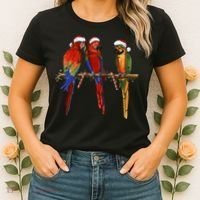 Christmas Parrots Women's T-Shirt thumb 2