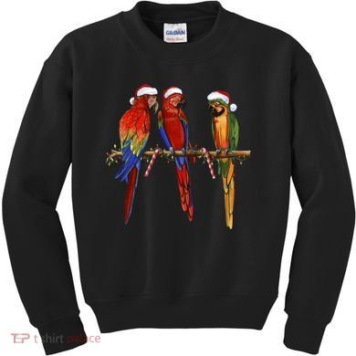 Christmas Parrots Kids Sweatshirt