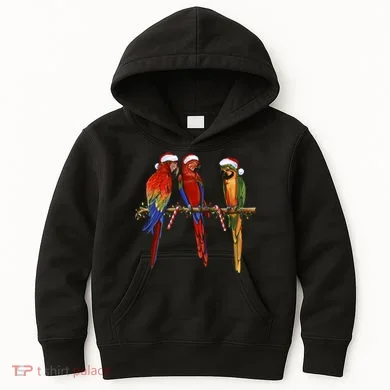 Christmas Parrots Kids Hoodie