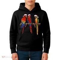 Christmas Parrots Kids Hoodie thumb 4