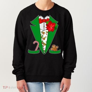 Christmas Party Tuxedo Suit Top Women's Sweatshirt