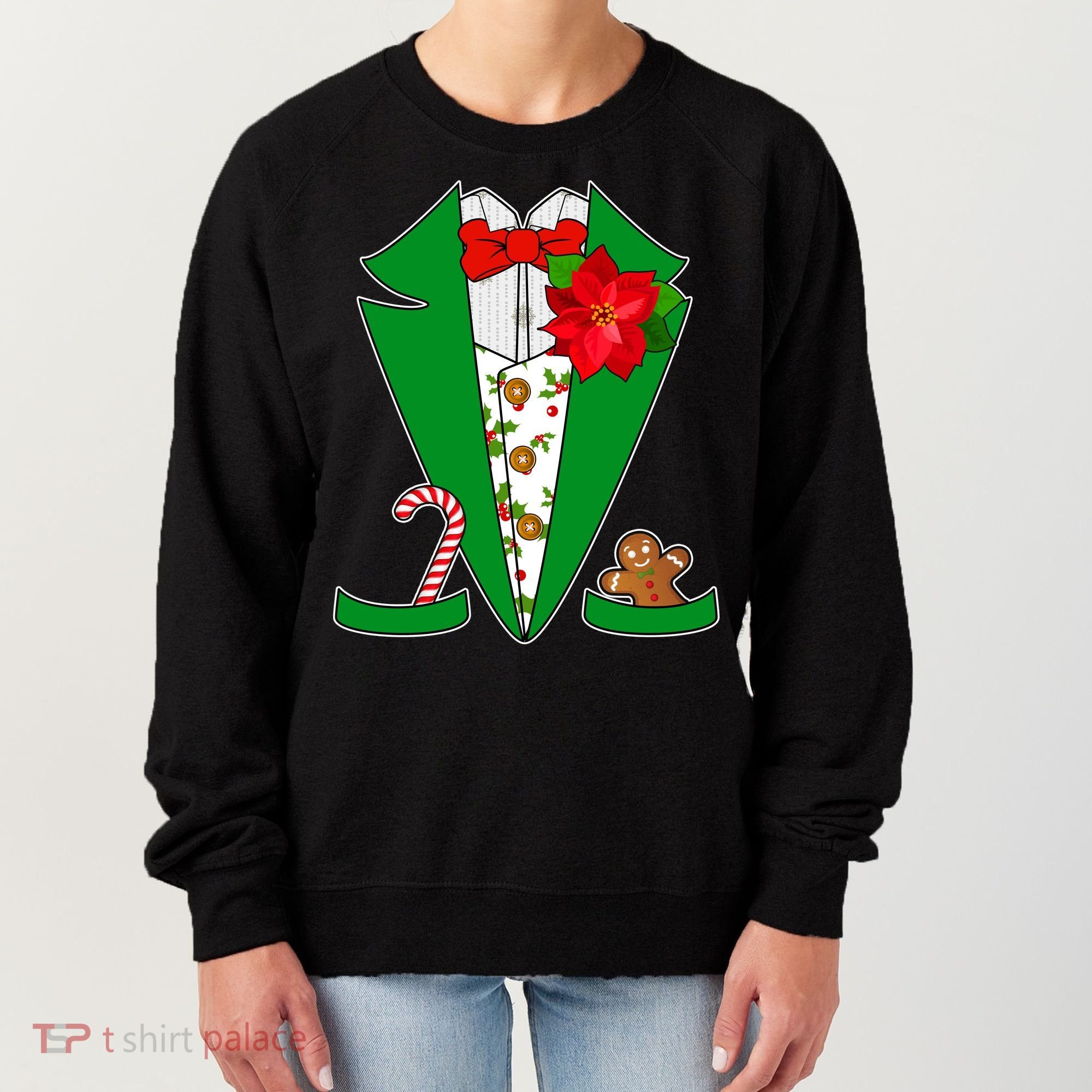 Christmas Party Tuxedo Suit Top Women's Sweatshirt