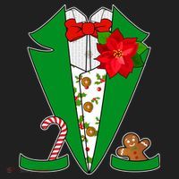 Christmas Party Tuxedo Suit Top Women's Sweatshirt thumb 2