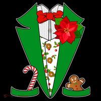 Christmas Party Tuxedo Suit Top Backpack thumb 2