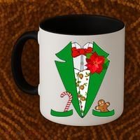 Christmas Party Tuxedo Suit Top Coffee Mug thumb 2