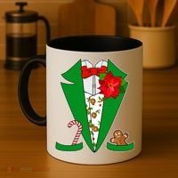 Christmas Party Tuxedo Suit Top Coffee Mug thumb 4
