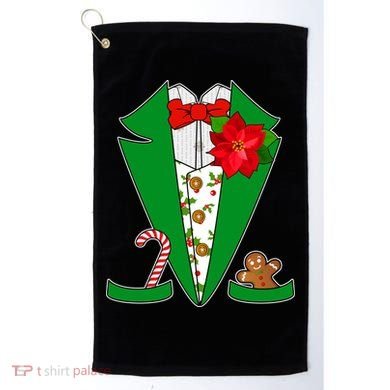 Christmas Party Tuxedo Suit Top Golf Towel