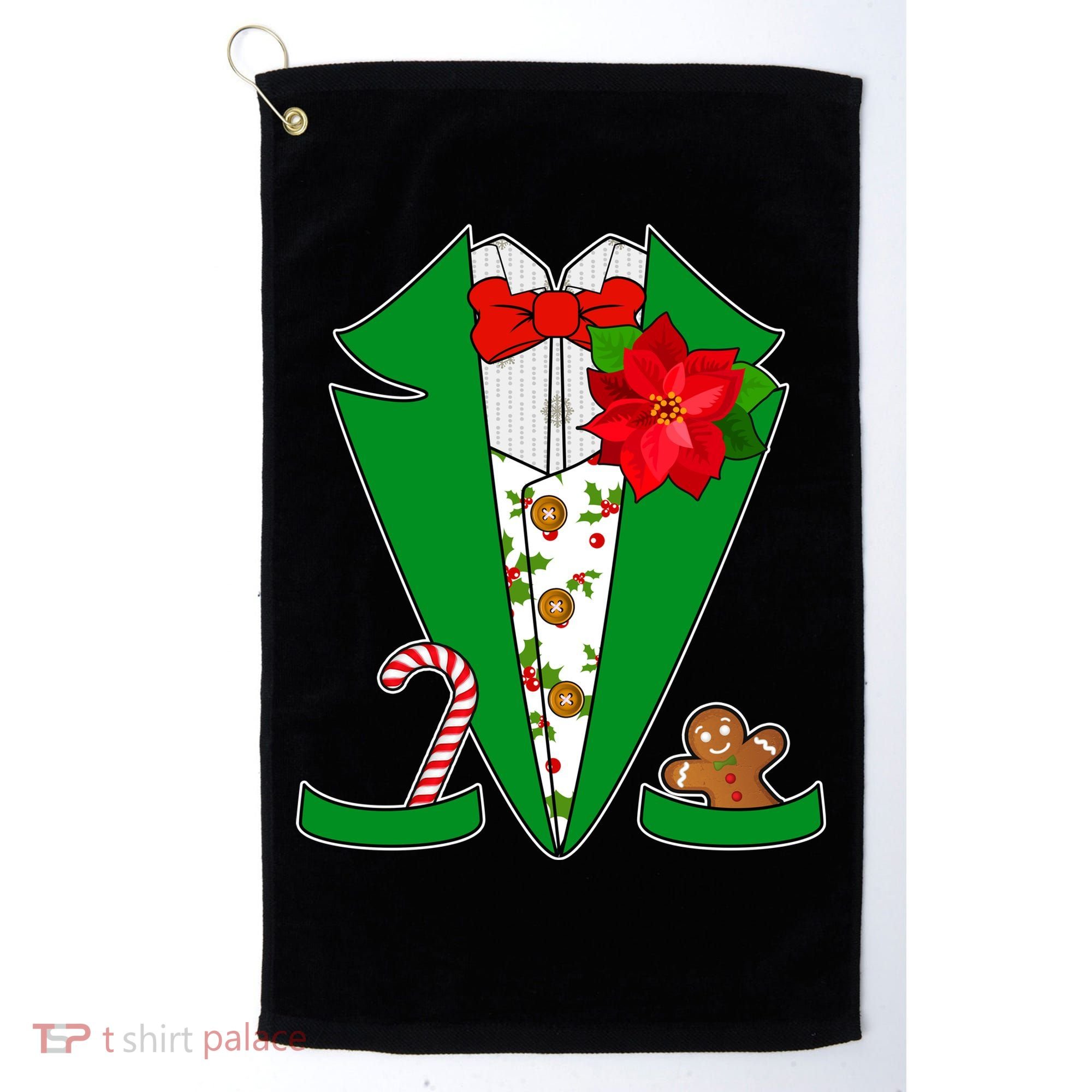 Christmas Party Tuxedo Suit Top Golf Towel
