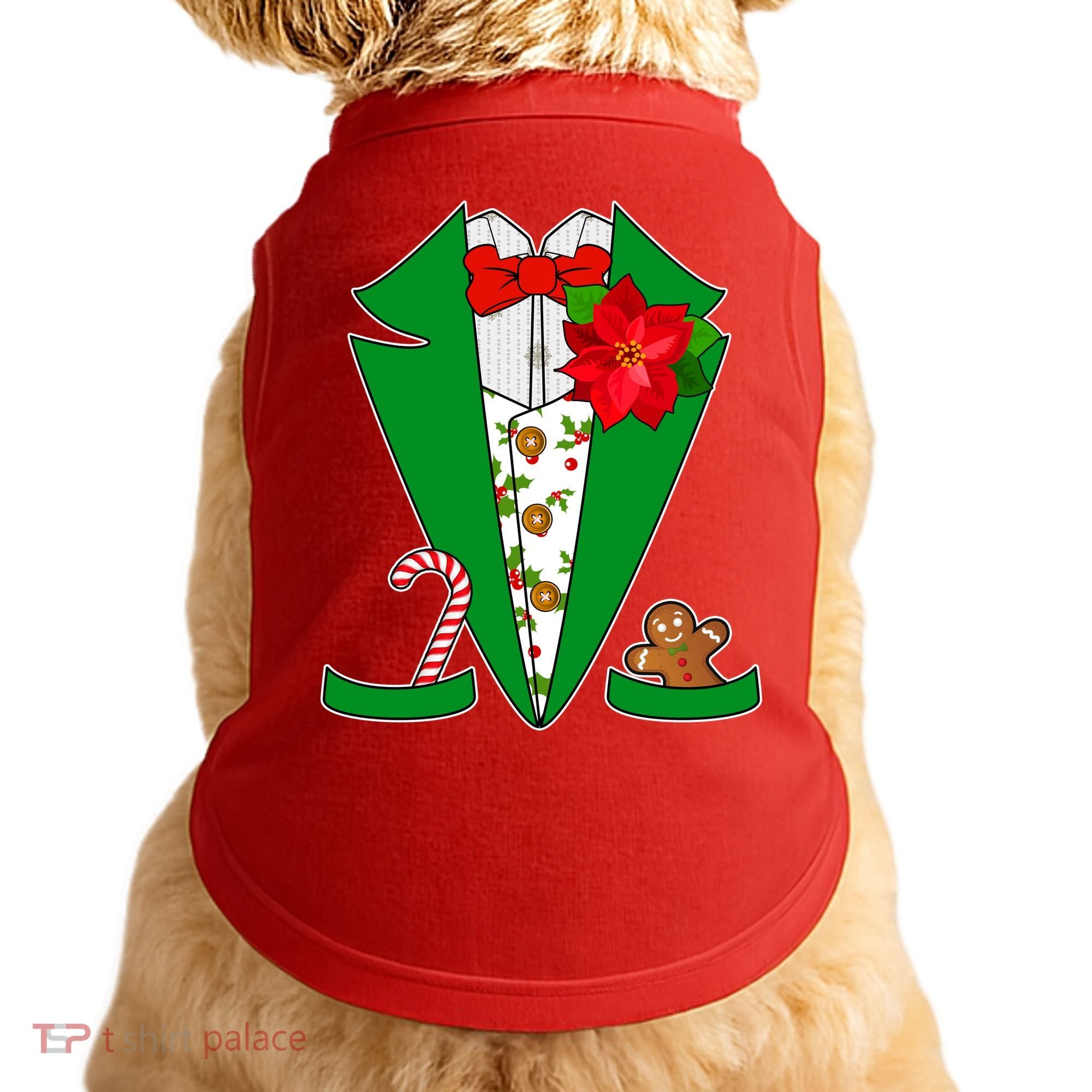 Christmas Party Tuxedo Suit Top Doggie Tank