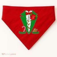 Christmas Party Tuxedo Suit Top USA-Made Doggie Bandana thumb 0