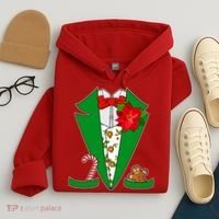 Christmas Party Tuxedo Suit Top Hoodie thumb 4