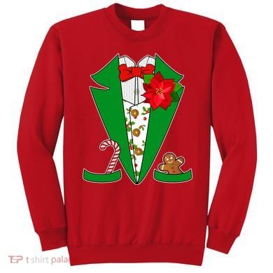 Christmas Party Tuxedo Suit Top Sweatshirt