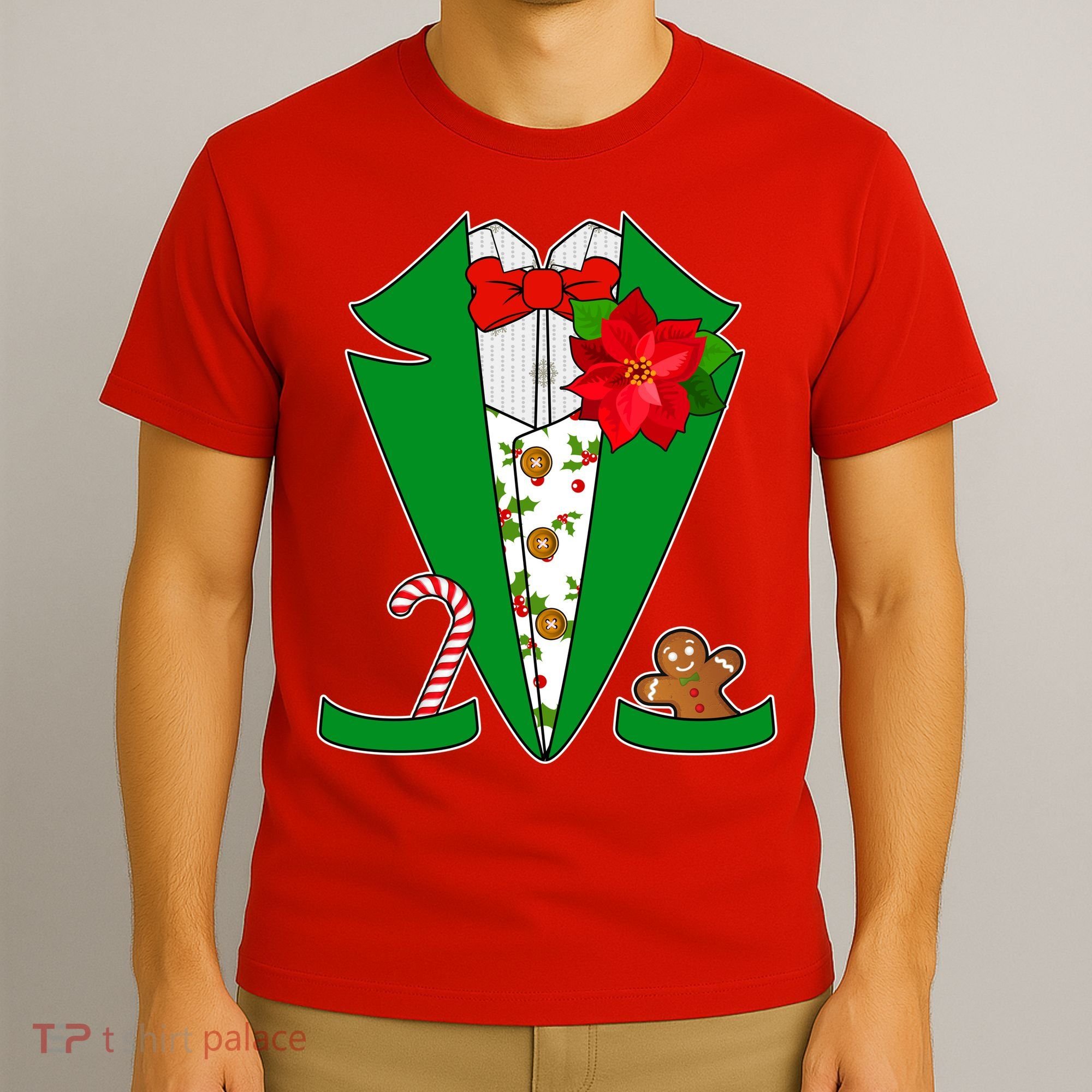 Christmas Party Tuxedo Suit Top T-Shirt