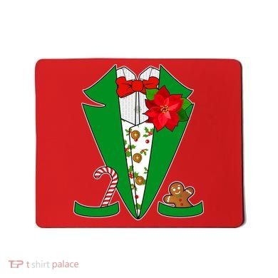 Christmas Party Tuxedo Suit Top Mousepad